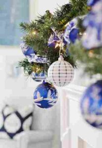 Blue and White Christmas Decor 2