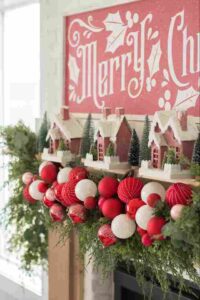 Red and White Christmas Decor 2