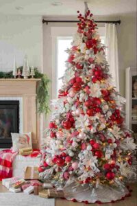 Red and White Christmas Decor