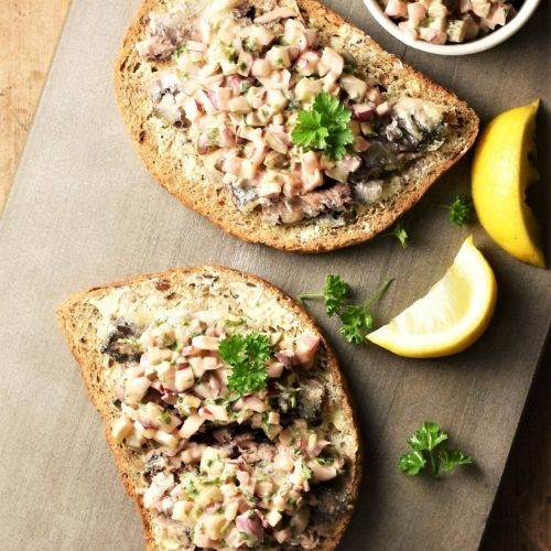 Whole Wheat Toast with Canned Fish